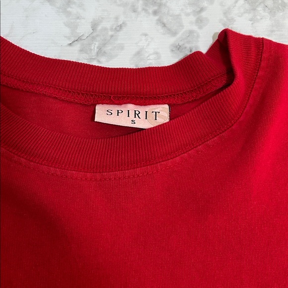 SPIRIT UNISEX SAN FRANCISCO CALIFORNIA LOGO BACK RED LONG SLEEVE SHIRT Sz SMALL - Picture 4 of 8